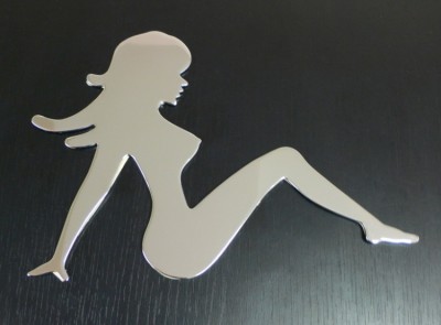 Emblem samolepící Highway Hawk LADY, levá, chrom
